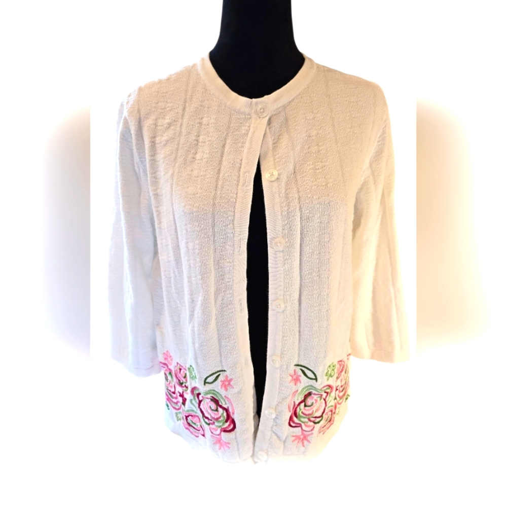 Vintage Breckenridge Small Embroidered Cardigan